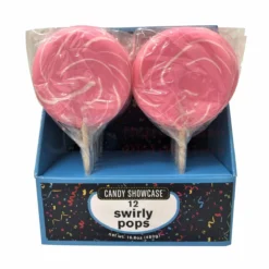 50G SWIRLY LOLLIPOPS PINK & WHITE