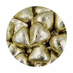 500G CHOC HEARTS GOLD FOIL