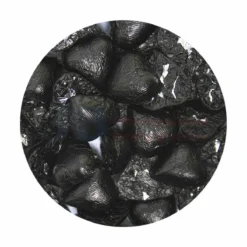 500G CHOC HEARTS BLACK FOIL