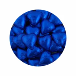 1KG CHOC HEARTS DARK BLUE