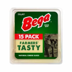 250G BEGA NATURAL TASTY CHEESE SLICES