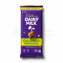 170G CADBURY DAIRY MILK TEAM AUSTRALIA GREEN & GOLD BLOCK