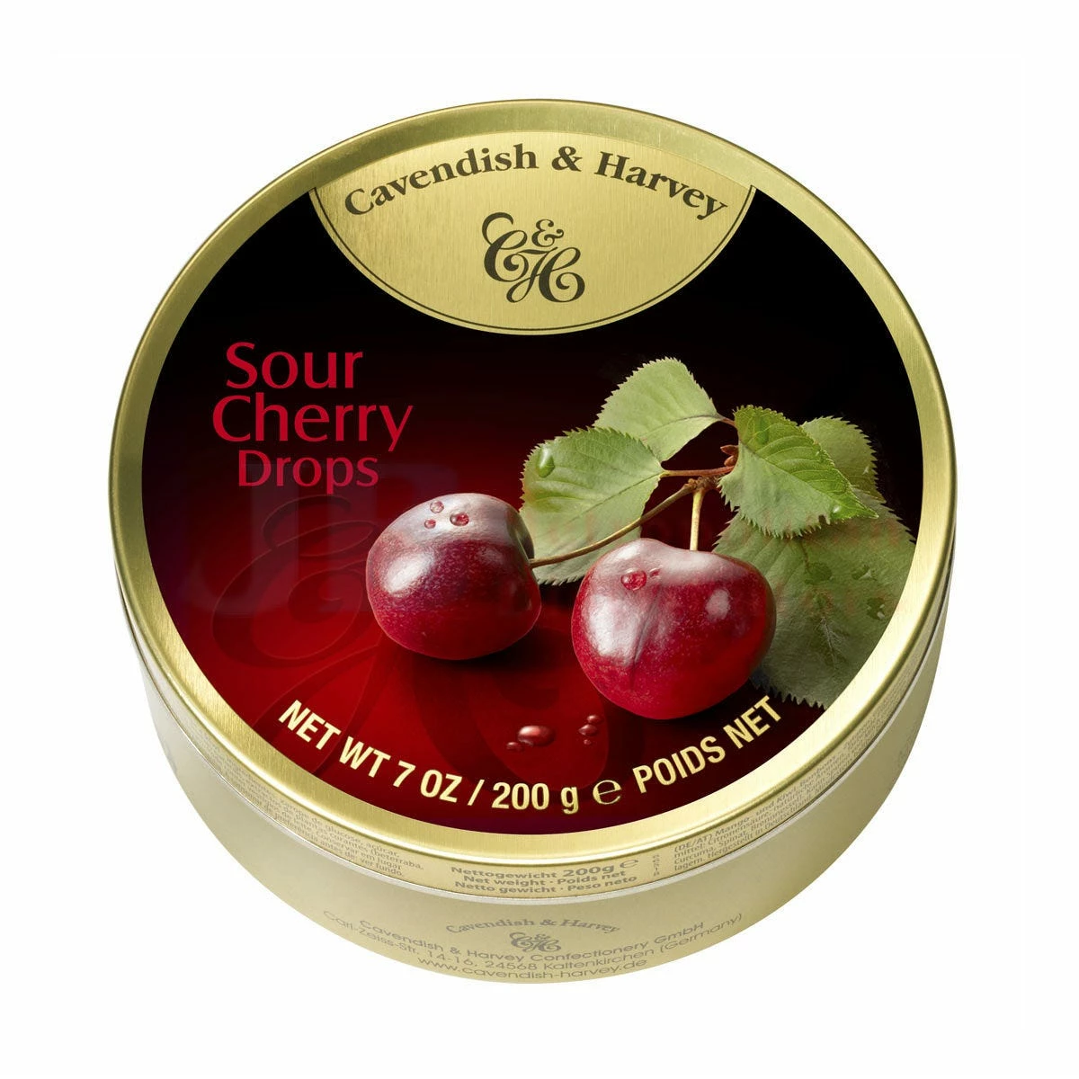 200G CAVENDISH & HARVEY SOUR CHERRY DROPS 1 200G CAVENDISH & HARVEY SOUR CHERRY DROPS