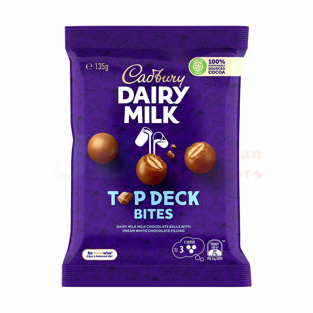 135G CADBURY DAIRY MILK TOP DECK BITES 1 135G CADBURY DAIRY MILK TOP DECK BITES