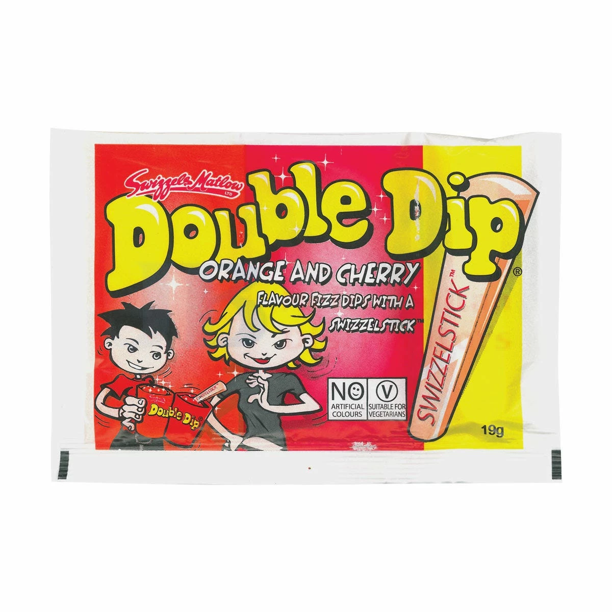 19G SWIZZELS DOUBLE DIP ORANGE & CHERRY 1 19G SWIZZELS DOUBLE DIP ORANGE & CHERRY