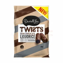 200G DARRELL LEA DARK CHOC LIQUORICE TWISTS