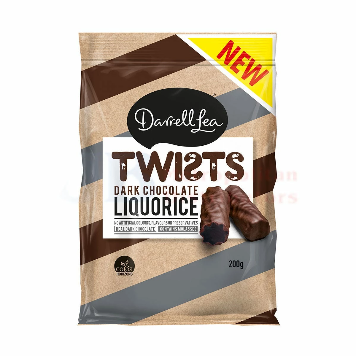 200G DARRELL LEA DARK CHOC LIQUORICE TWISTS 1 200G DARRELL LEA DARK CHOC LIQUORICE TWISTS