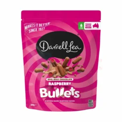 204G DARRELL LEA MILK CHOCOLATE RASPBERRY BULLETS