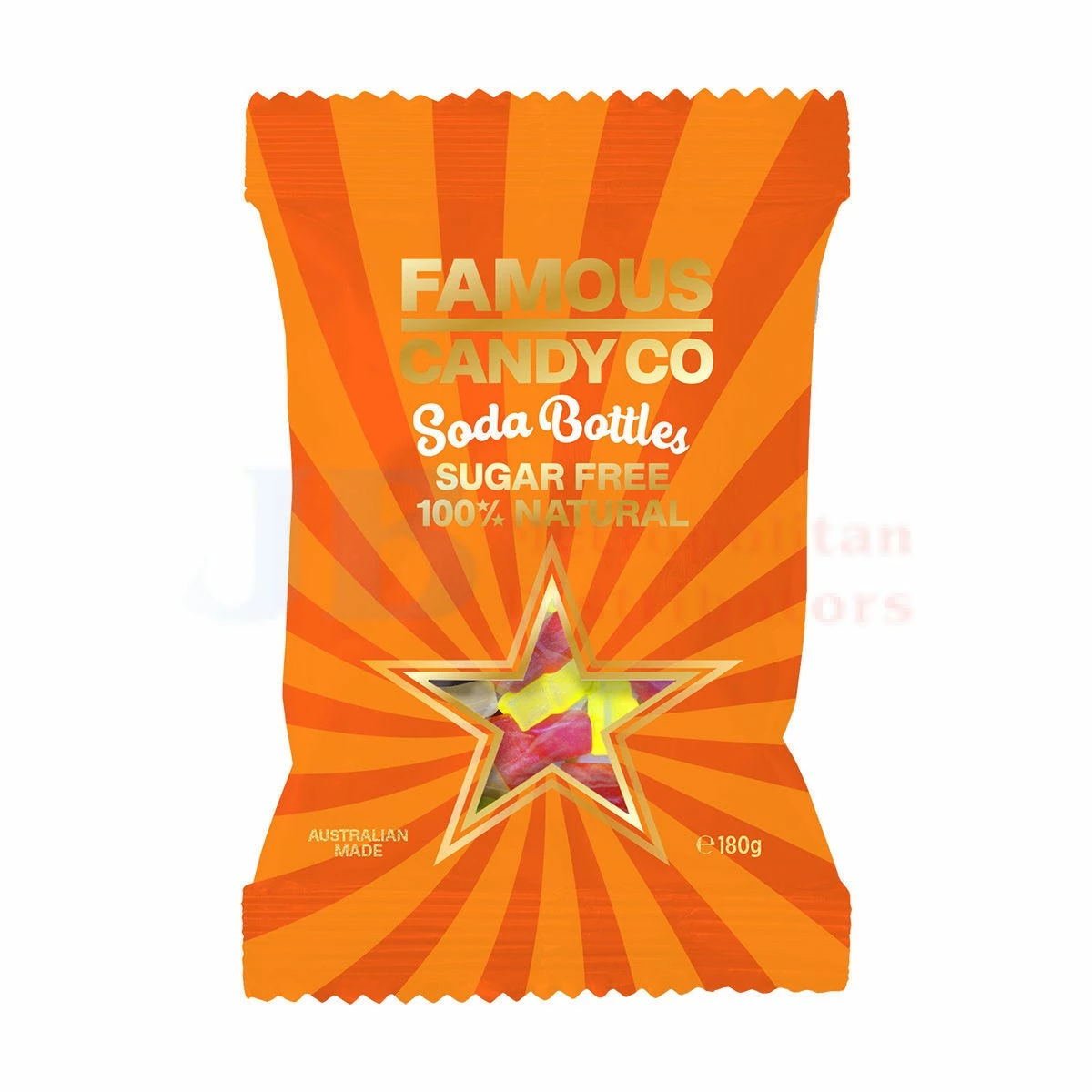 180G FAMOUS CANDY CO SUGAR FREE SODA BOTTLES 1 180G FAMOUS CANDY CO SUGAR FREE SODA BOTTLES