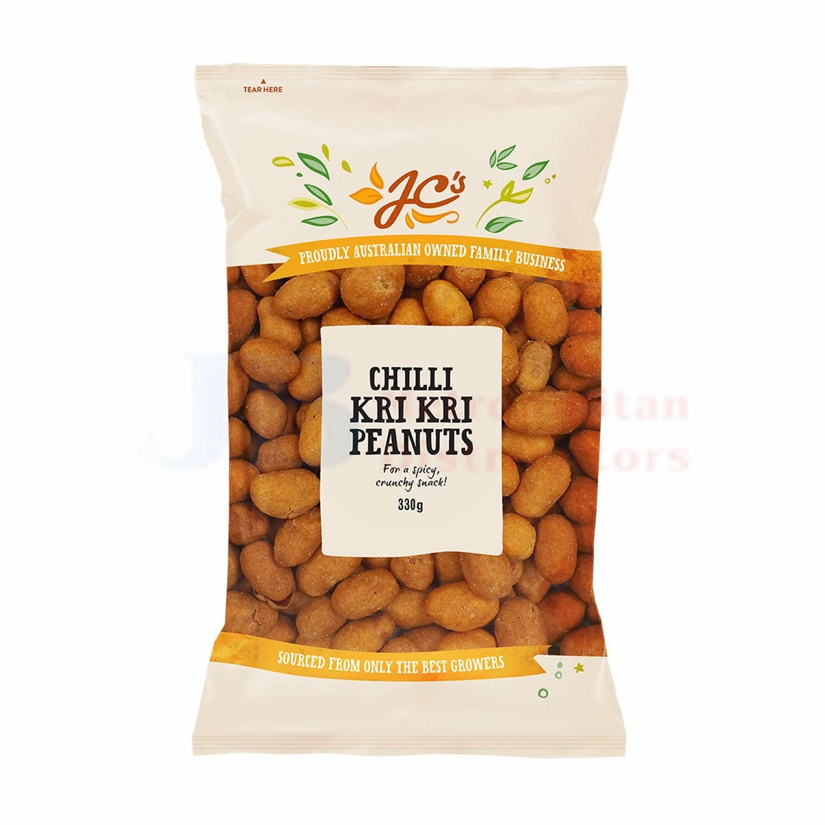 330G JC'S KRI KRI CHILLI PEANUTS 1 330G JC'S KRI KRI CHILLI PEANUTS