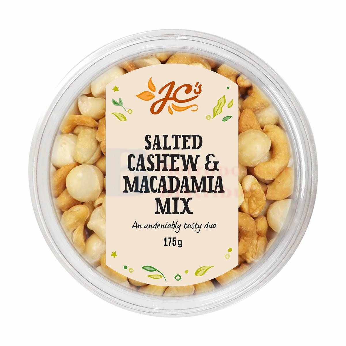 175G JC'S MACADAMIA & SALTED CASHEWS 1 175G JC'S MACADAMIA & SALTED CASHEWS