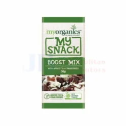 30G MY ORGANICS MY SNACK BOOST MIX WITH APRICOTS & CRANBERRIES