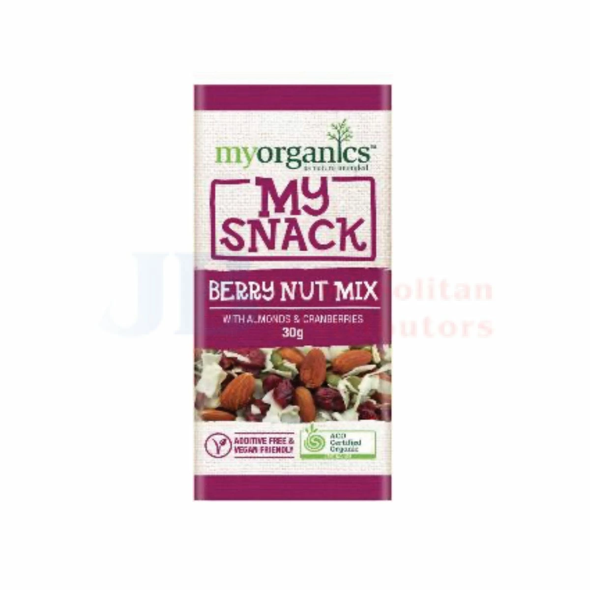 30G MY ORGANICS MY SNACKS BERRY NUT MIX WITH ALMONDS & CRANBERRIES 1 30G MY ORGANICS MY SNACKS BERRY NUT MIX WITH ALMONDS & CRANBERRIES