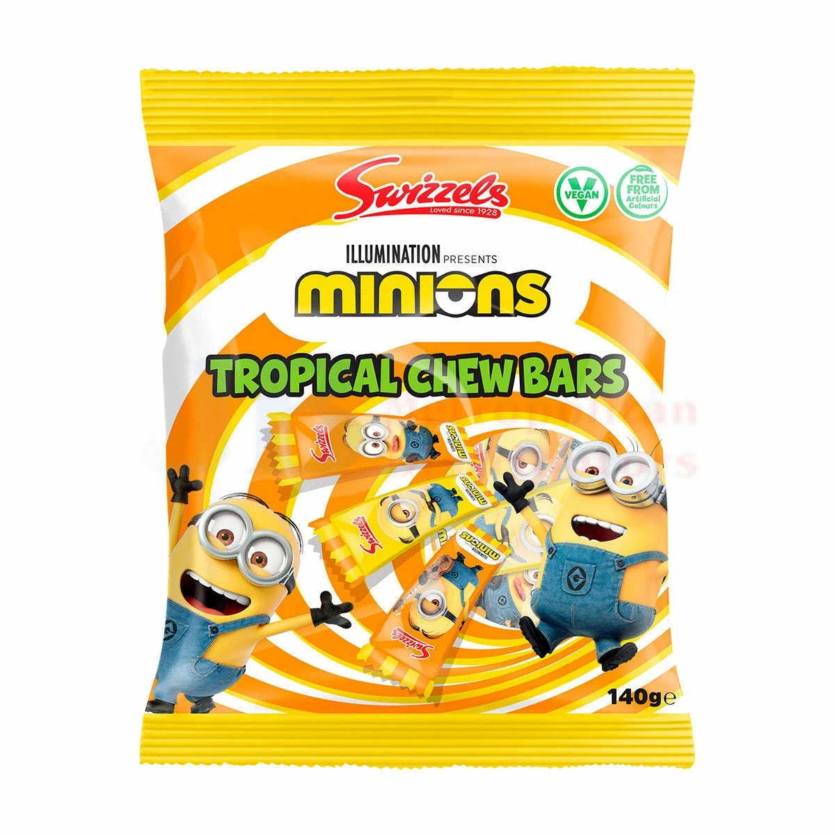 140G SWIZZELS MINIONS TROPICAL CHEW BARS 1 140G SWIZZELS MINIONS TROPICAL CHEW BARS