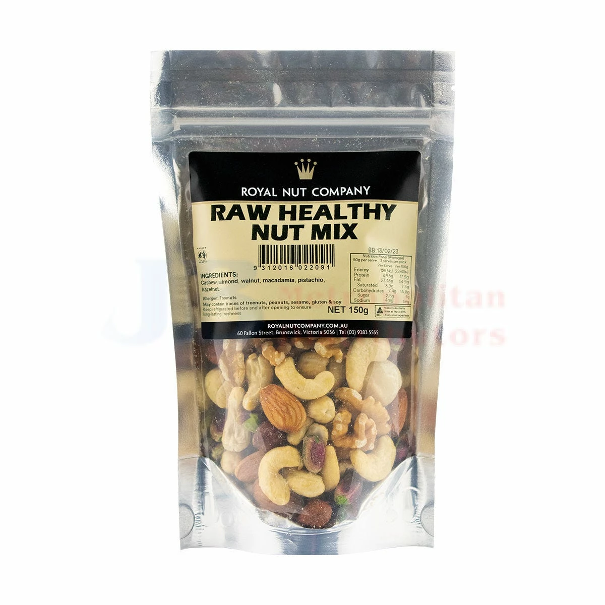 150G ROYAL NUT COMPANY RAW HEALTHY NUT MIX 1 150G ROYAL NUT COMPANY RAW HEALTHY NUT MIX