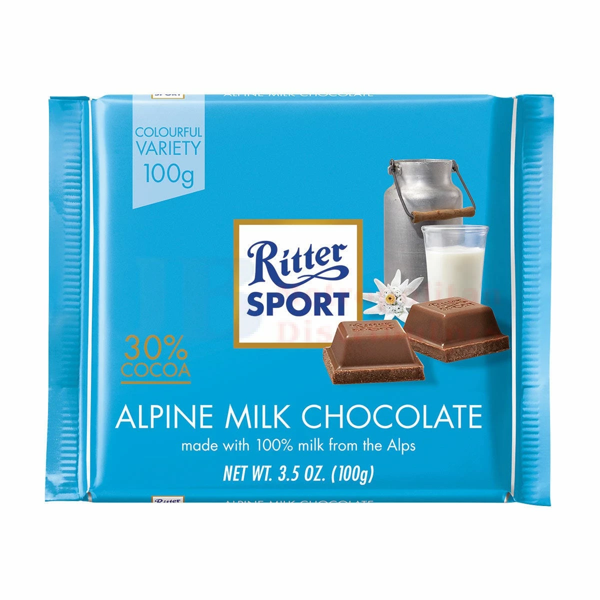 100G RITTER SPORT ALPINE MILK CHOCOLATE 1 100G RITTER SPORT ALPINE MILK CHOCOLATE