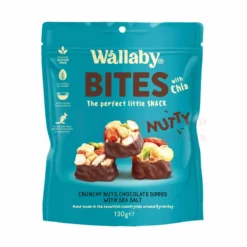 130G WALLABY BITES CRUNCHY NUTS CHOCOLATE WITH SEA SALT