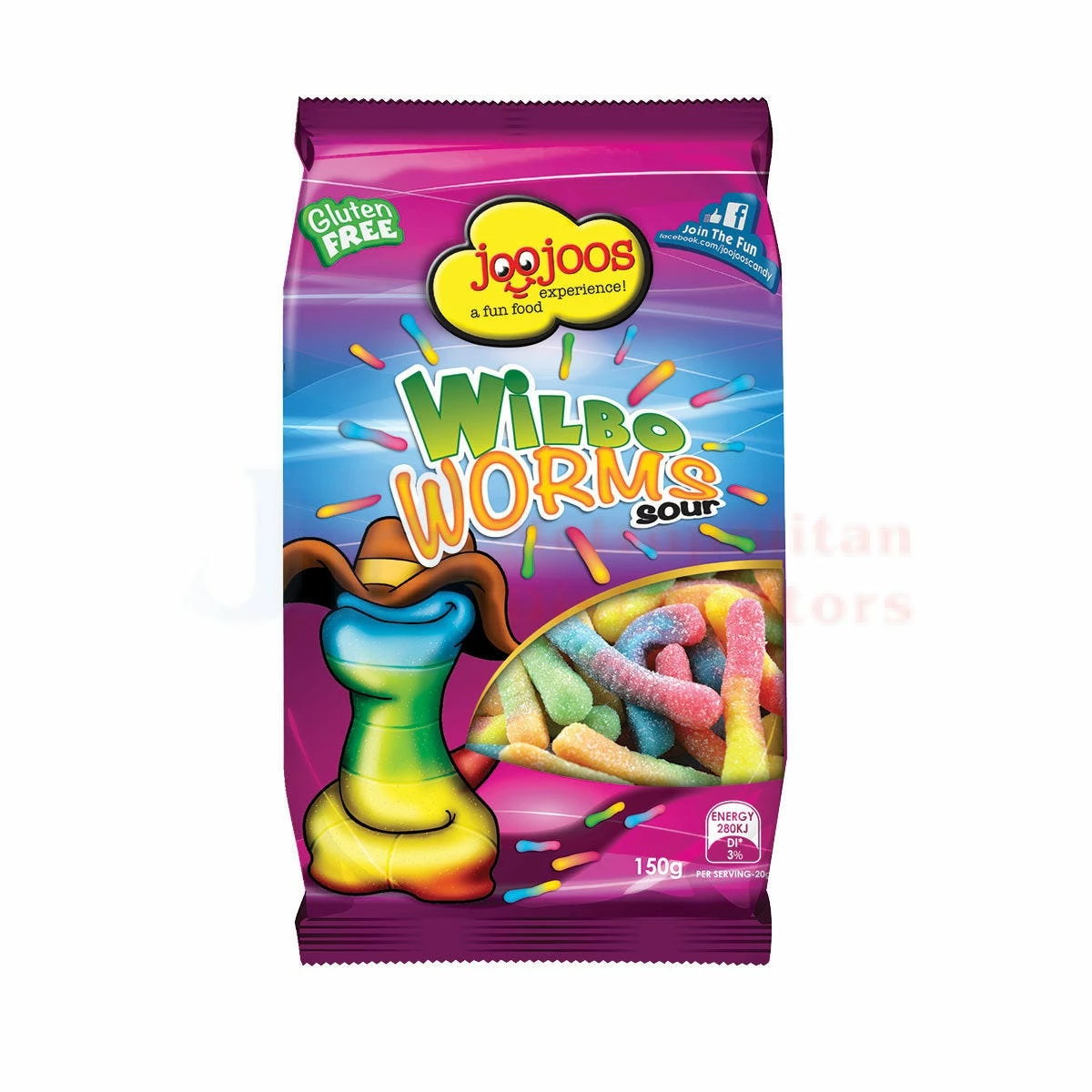 150G JOOJOOS WILBO WORMS SOUR 1 150G JOOJOOS WILBO WORMS SOUR